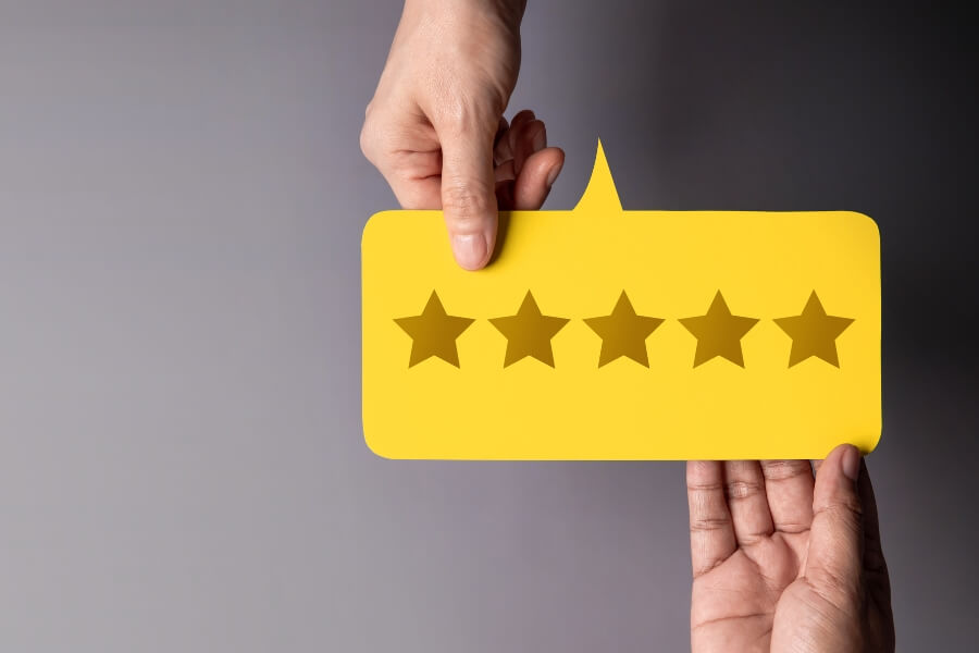 handing stars from one hand to another customer experience concept