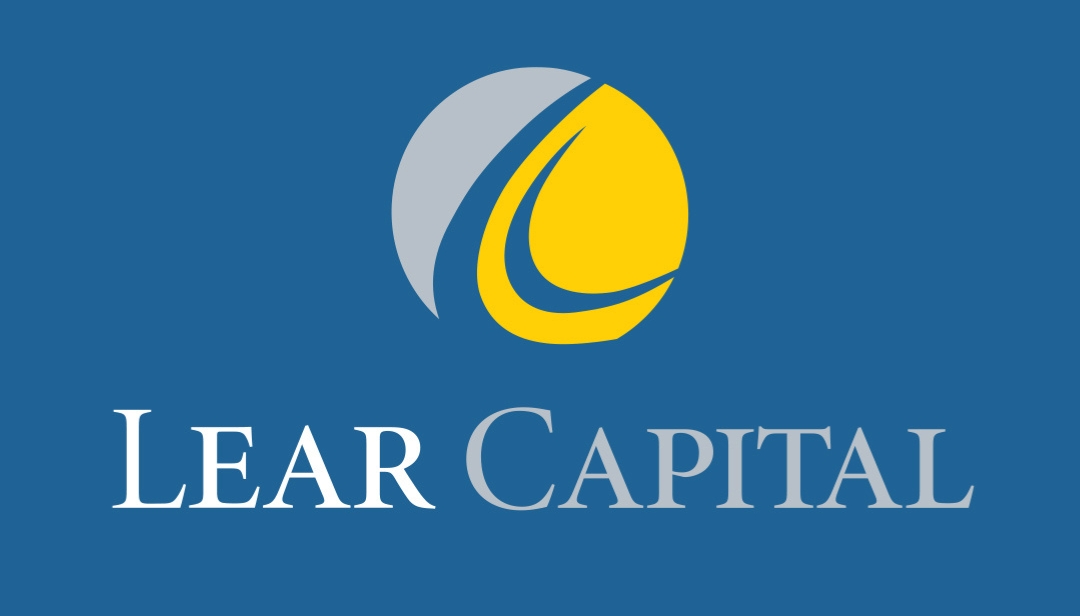 lear capital logo in blue background