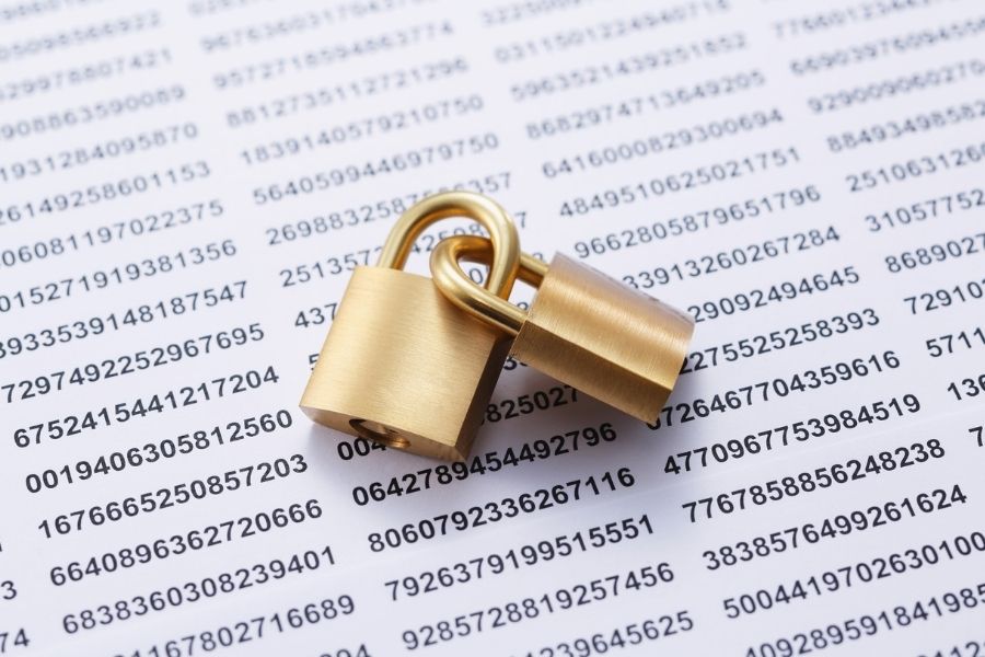 lock on top of encrypted data